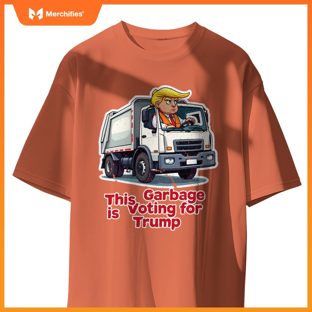 This Garbage is Voting Trump Funny Garbage Truck Trump 2024 T-Shirt