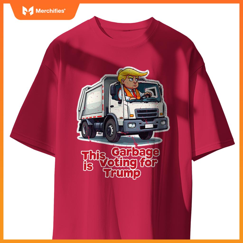 This Garbage is Voting Trump Funny Garbage Truck Trump 2024 T-Shirt