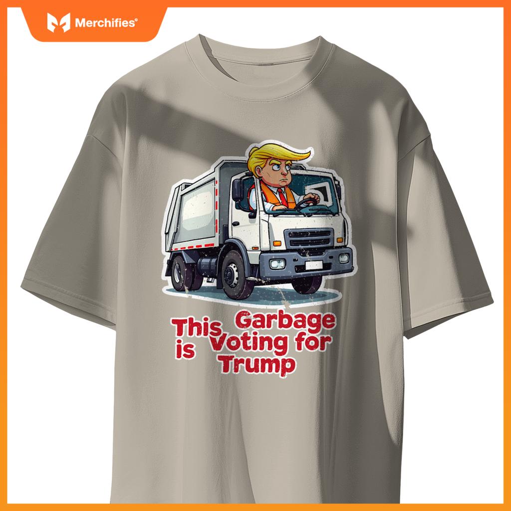 This Garbage is Voting Trump Funny Garbage Truck Trump 2024 T-Shirt