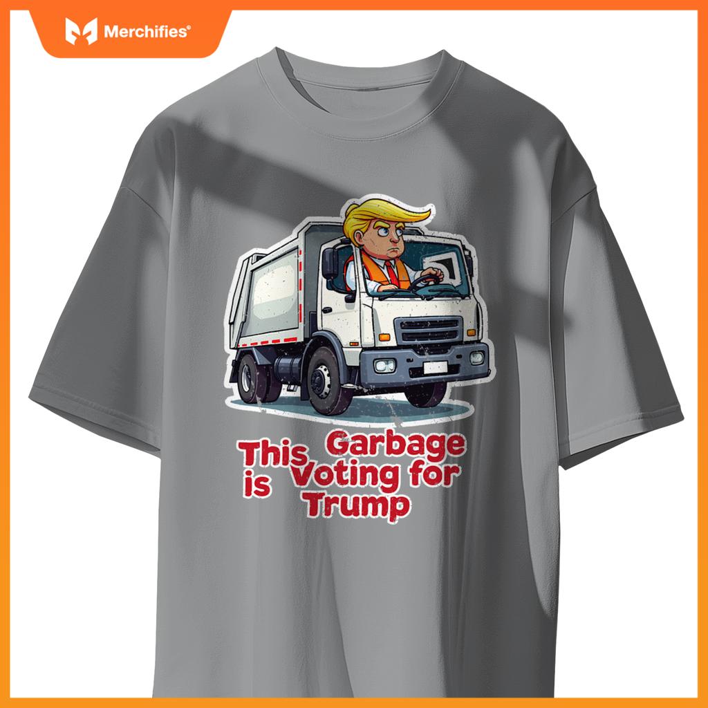 This Garbage is Voting Trump Funny Garbage Truck Trump 2024 T-Shirt