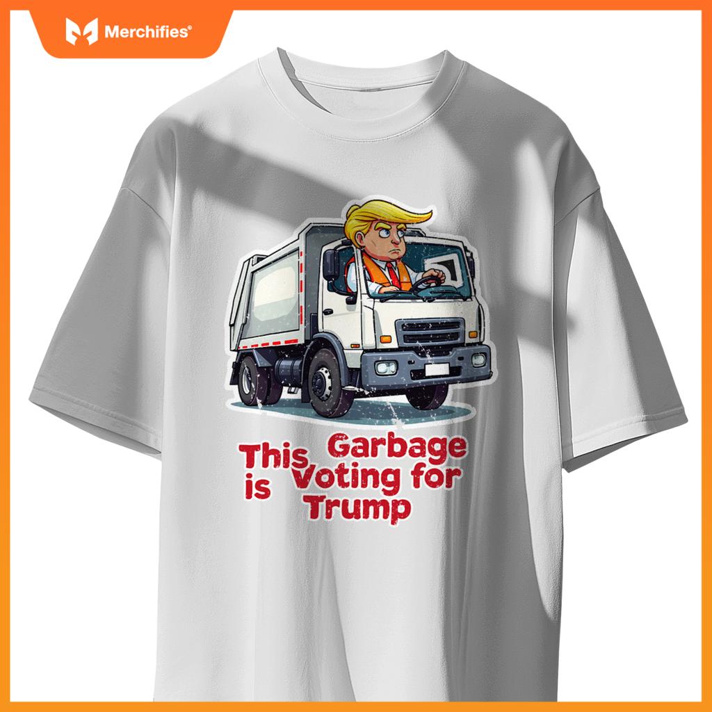 This Garbage is Voting Trump Funny Garbage Truck Trump 2024 T-Shirt