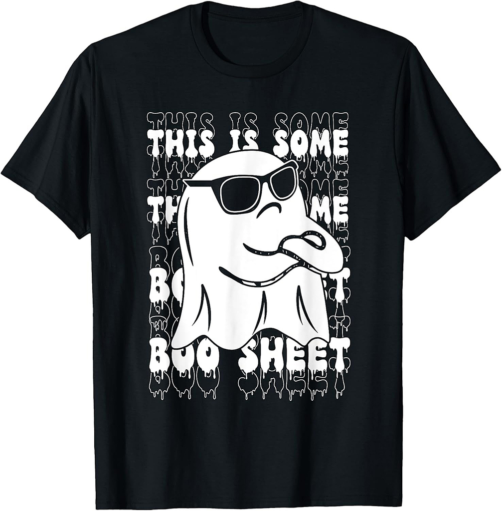 This Is Boo Sheet Ghost Retro Halloween Costume Men Women T-Shirt