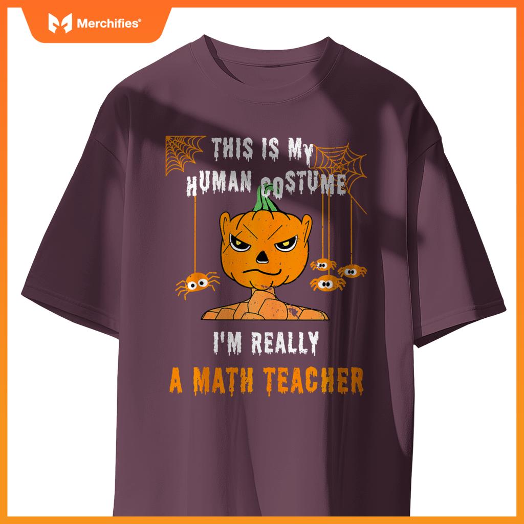 This Is My Human Costume I'm Really A Math Teacher Halloween