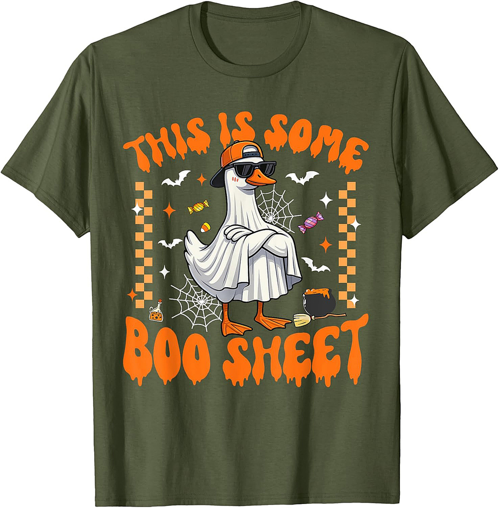 This Is Some Boo Sheet Cool Goose Funny Halloween Men Boys T-Shirt