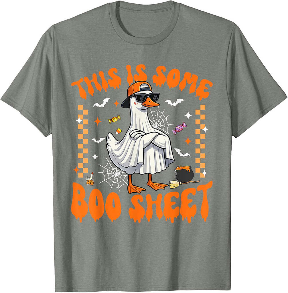 This Is Some Boo Sheet Cool Goose Funny Halloween Men Boys T-Shirt