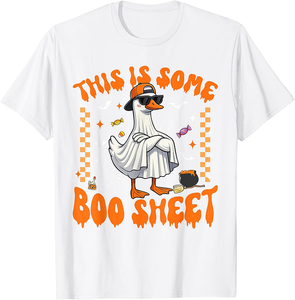 This Is Some Boo Sheet Cool Goose Funny Halloween Men Boys T-Shirt