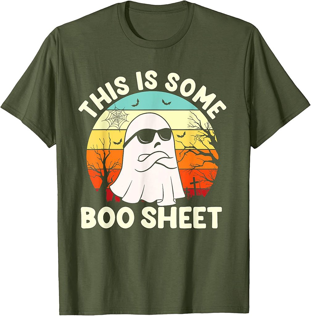 This Is Some Boo Sheet For Men Women Retro Ghost Halloween T-Shirt
