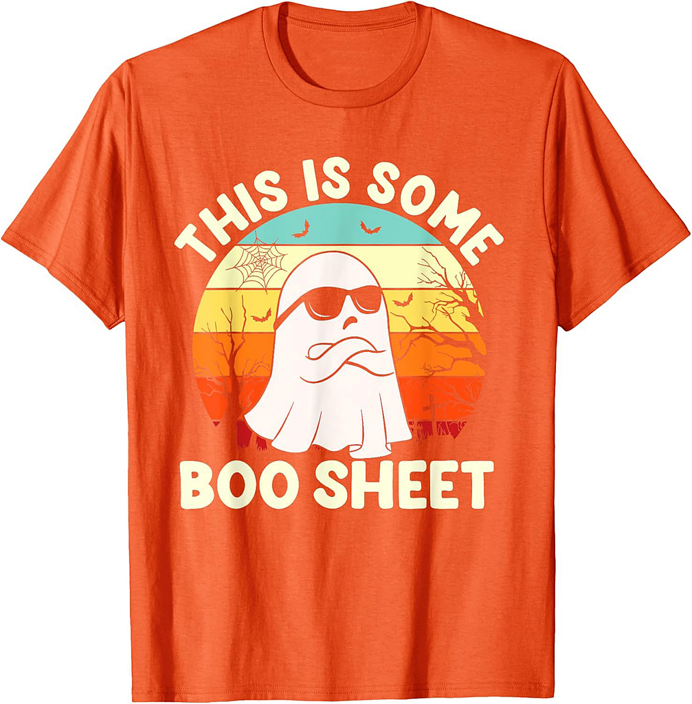 This Is Some Boo Sheet For Men Women Retro Ghost Halloween T-Shirt