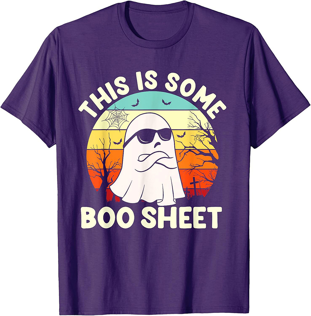 This Is Some Boo Sheet For Men Women Retro Ghost Halloween T-Shirt