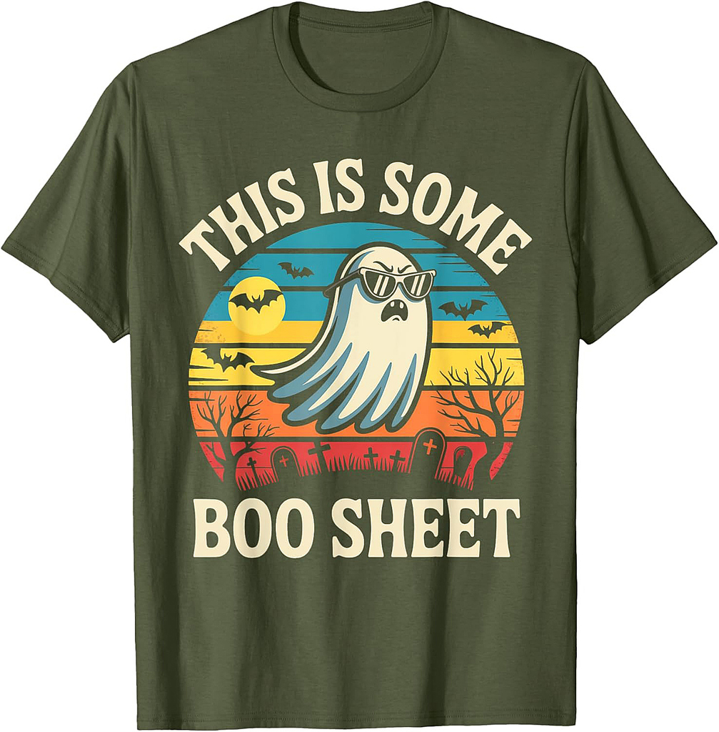 This Is Some Boo Sheet Ghost Retro Funny Halloween Men Women T-Shirt