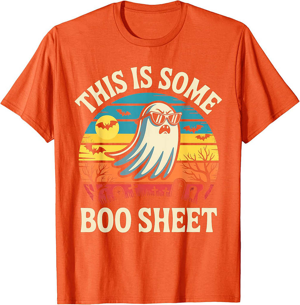 This Is Some Boo Sheet Ghost Retro Funny Halloween Men Women T-Shirt