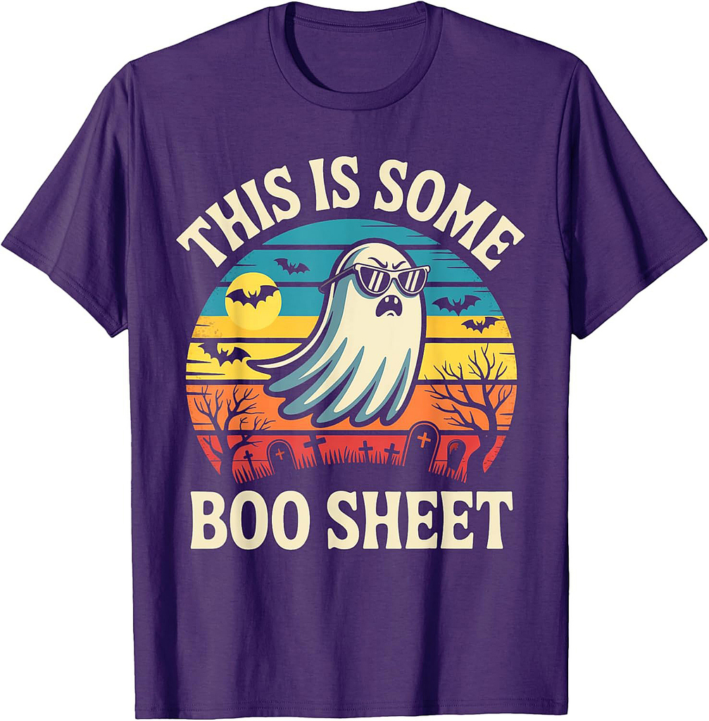 This Is Some Boo Sheet Ghost Retro Funny Halloween Men Women T-Shirt