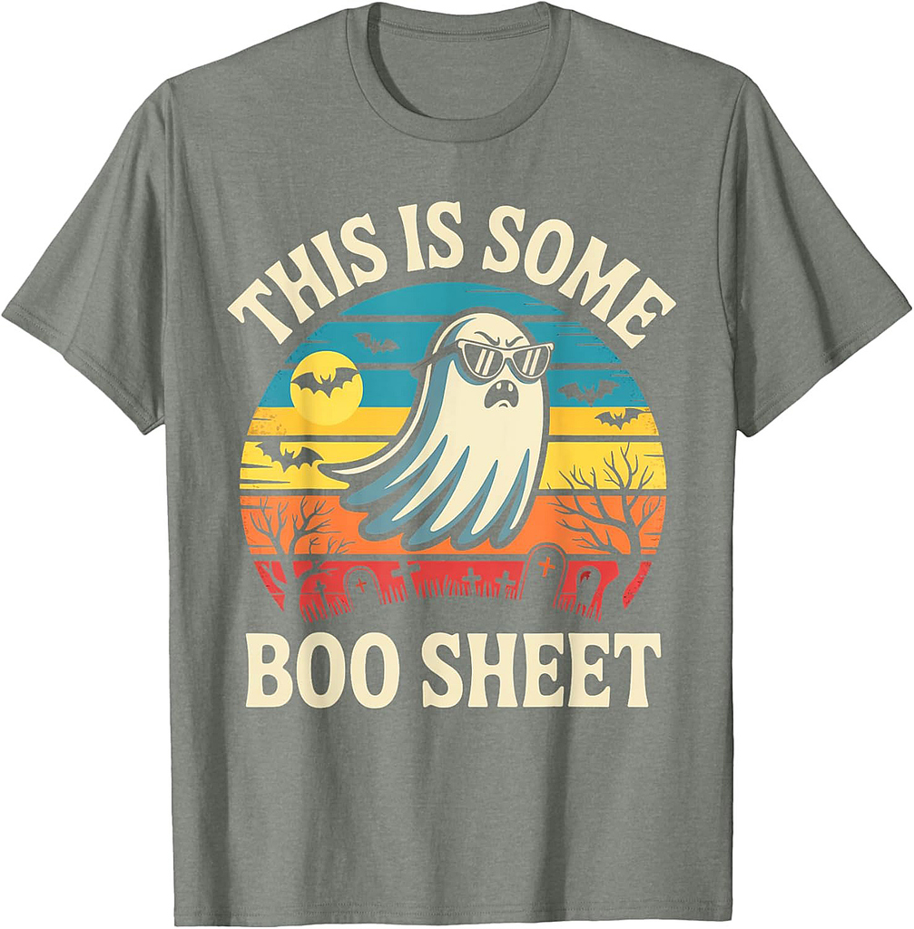 This Is Some Boo Sheet Ghost Retro Funny Halloween Men Women T-Shirt