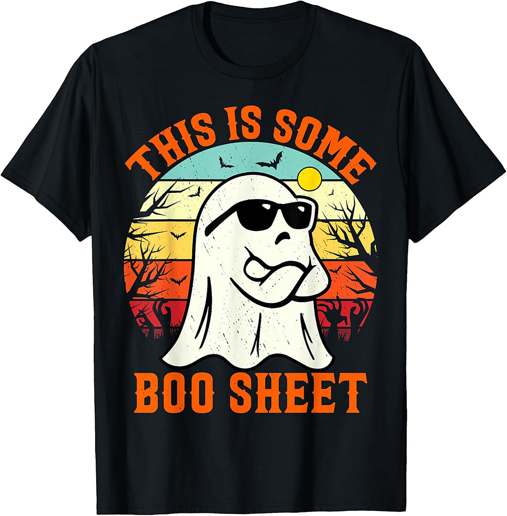 This Is Some Boo Sheet Ghost Retro Halloween Funny Halloween T-Shirt