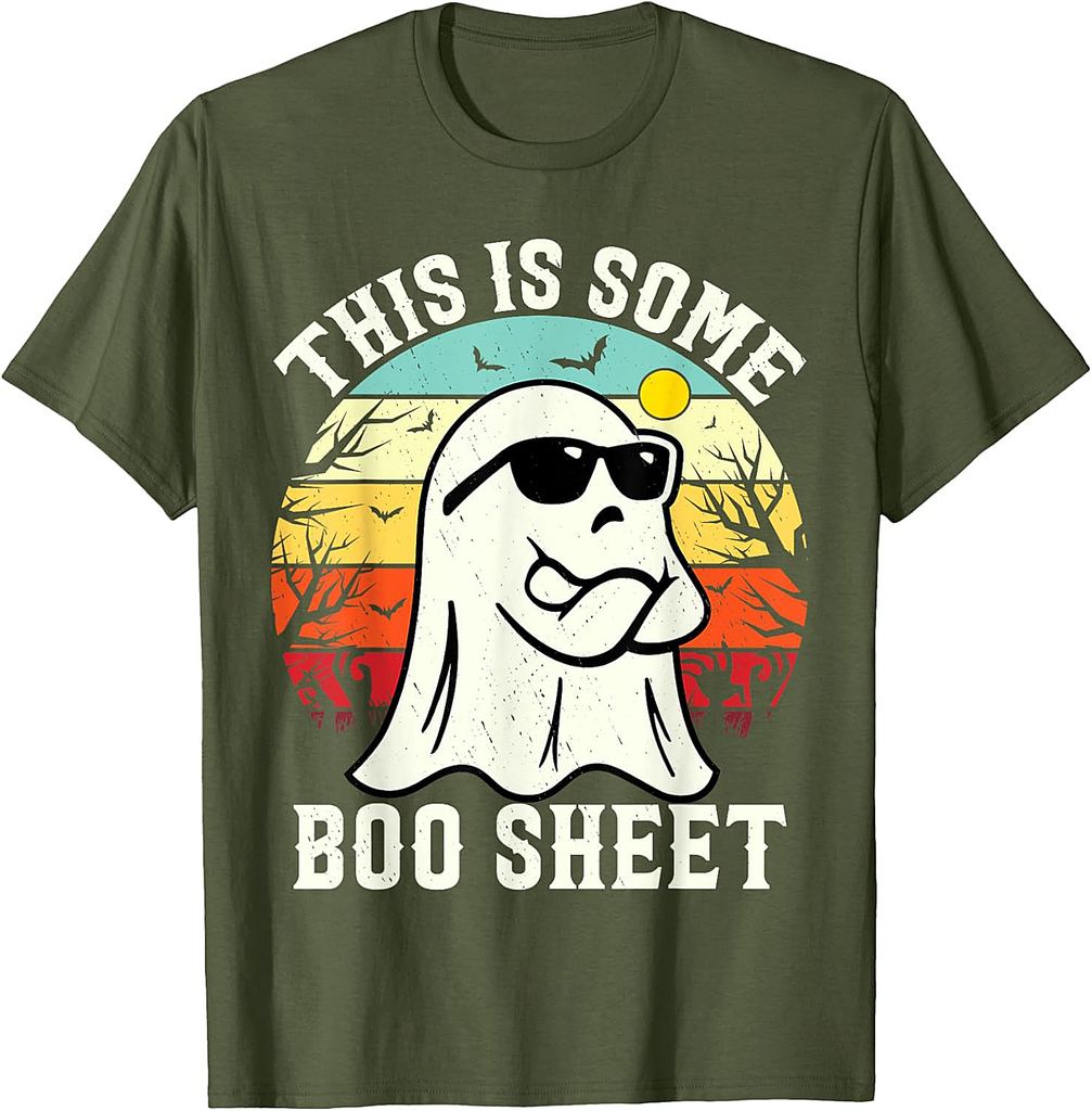 This Is Some Boo Sheet Ghost Retro Halloween Funny Halloween T-Shirt