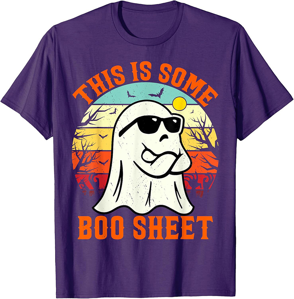 This Is Some Boo Sheet Ghost Retro Halloween Funny Halloween T-Shirt