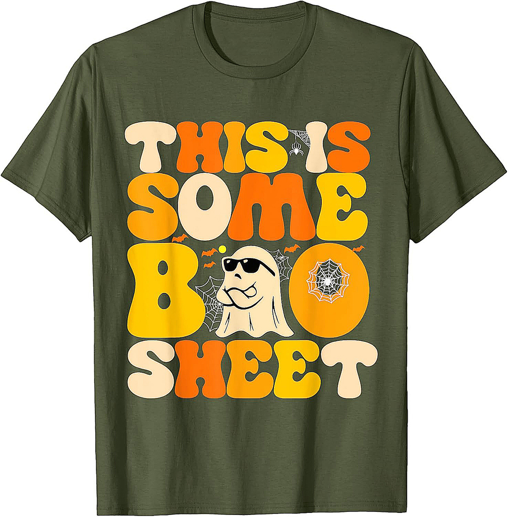 This Is Some Boo Sheet Retro Groovy Halloween Cute Boo Ghost T-Shirt