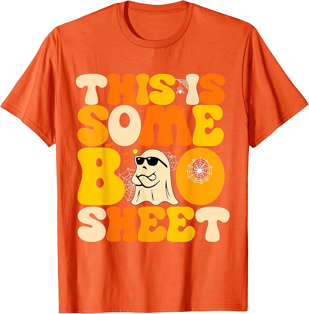 This Is Some Boo Sheet Retro Groovy Halloween Cute Boo Ghost T-Shirt