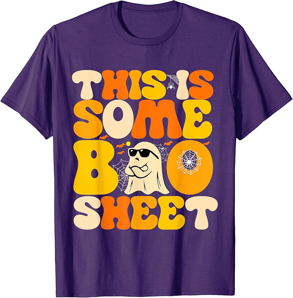 This Is Some Boo Sheet Retro Groovy Halloween Cute Boo Ghost T-Shirt