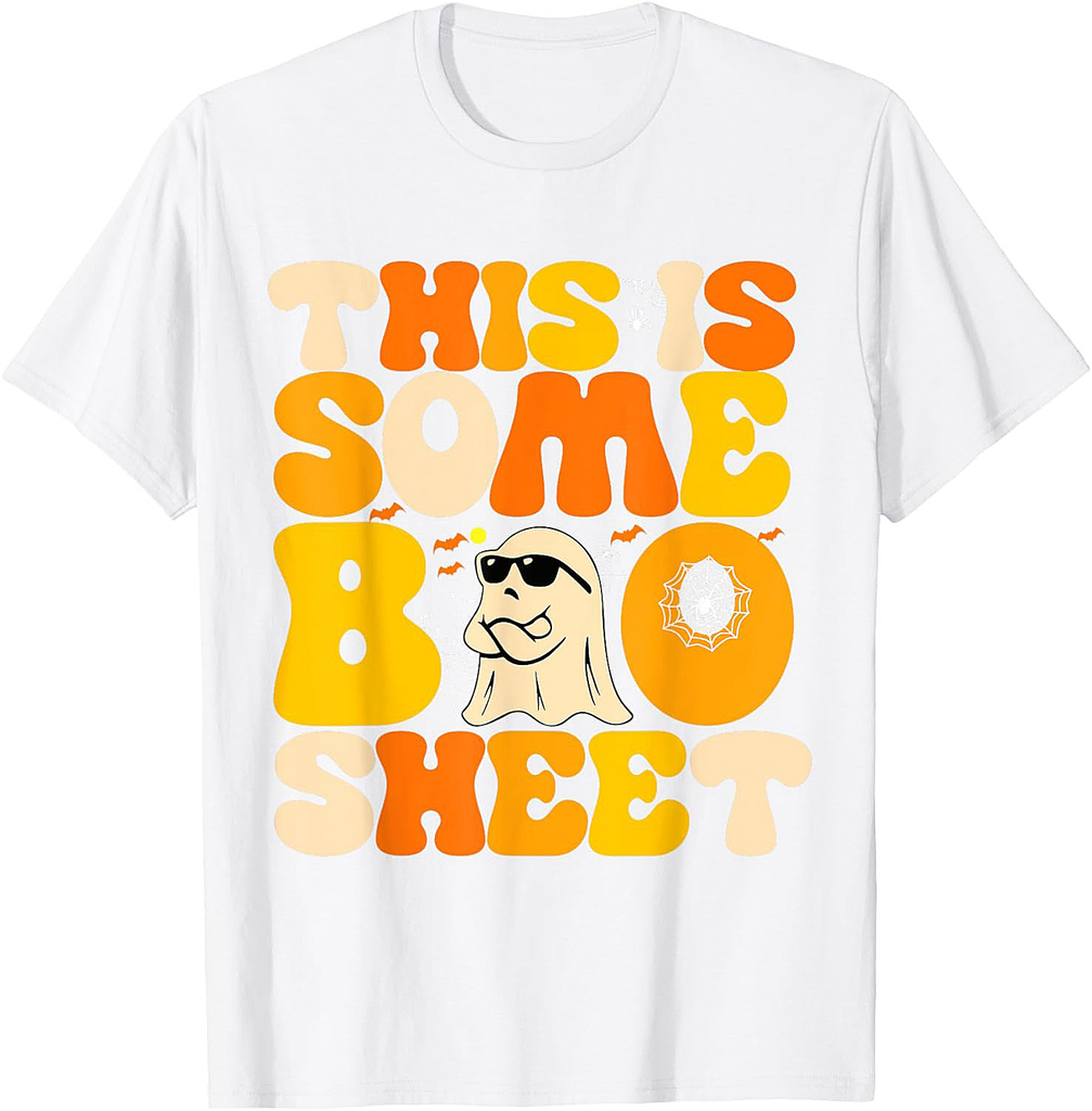 This Is Some Boo Sheet Retro Groovy Halloween Cute Boo Ghost T-Shirt