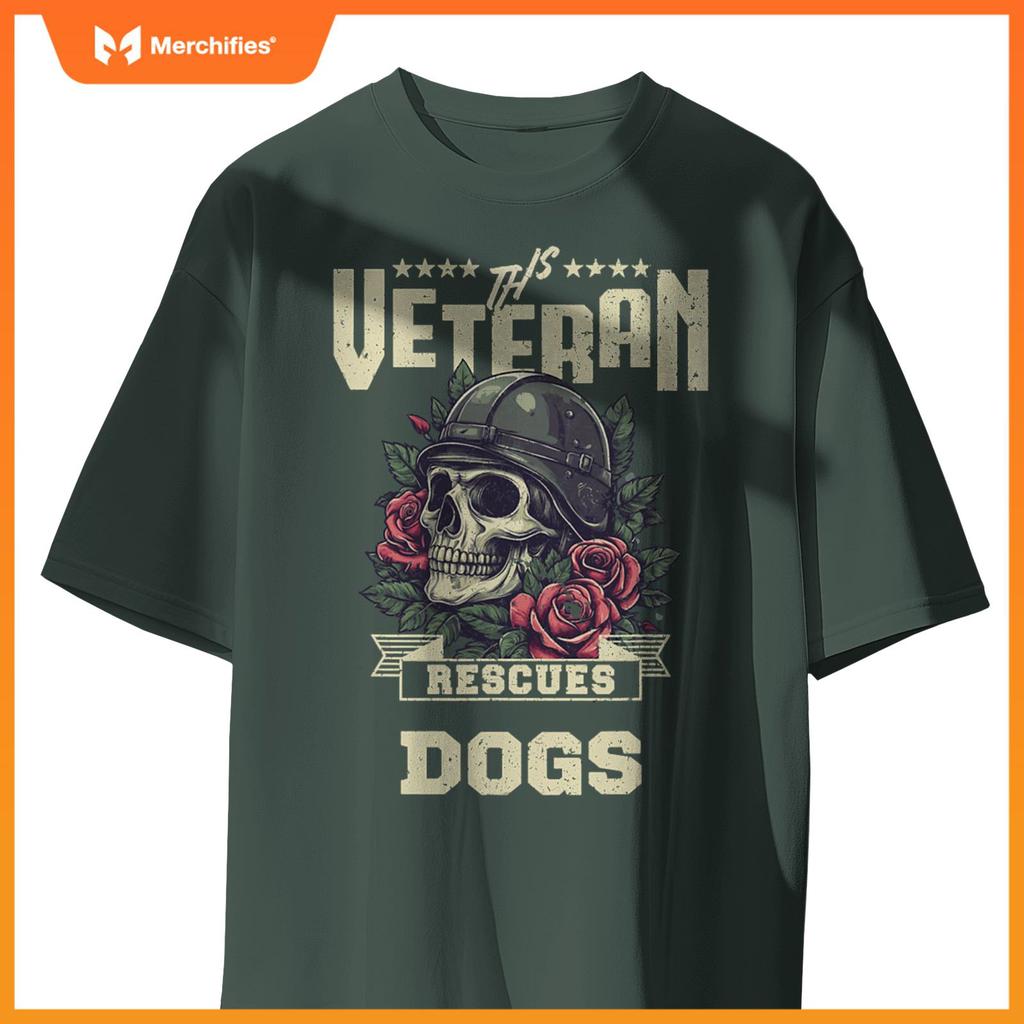 This Veteran Rescues Dogs Veterans Funny T-Shirt
