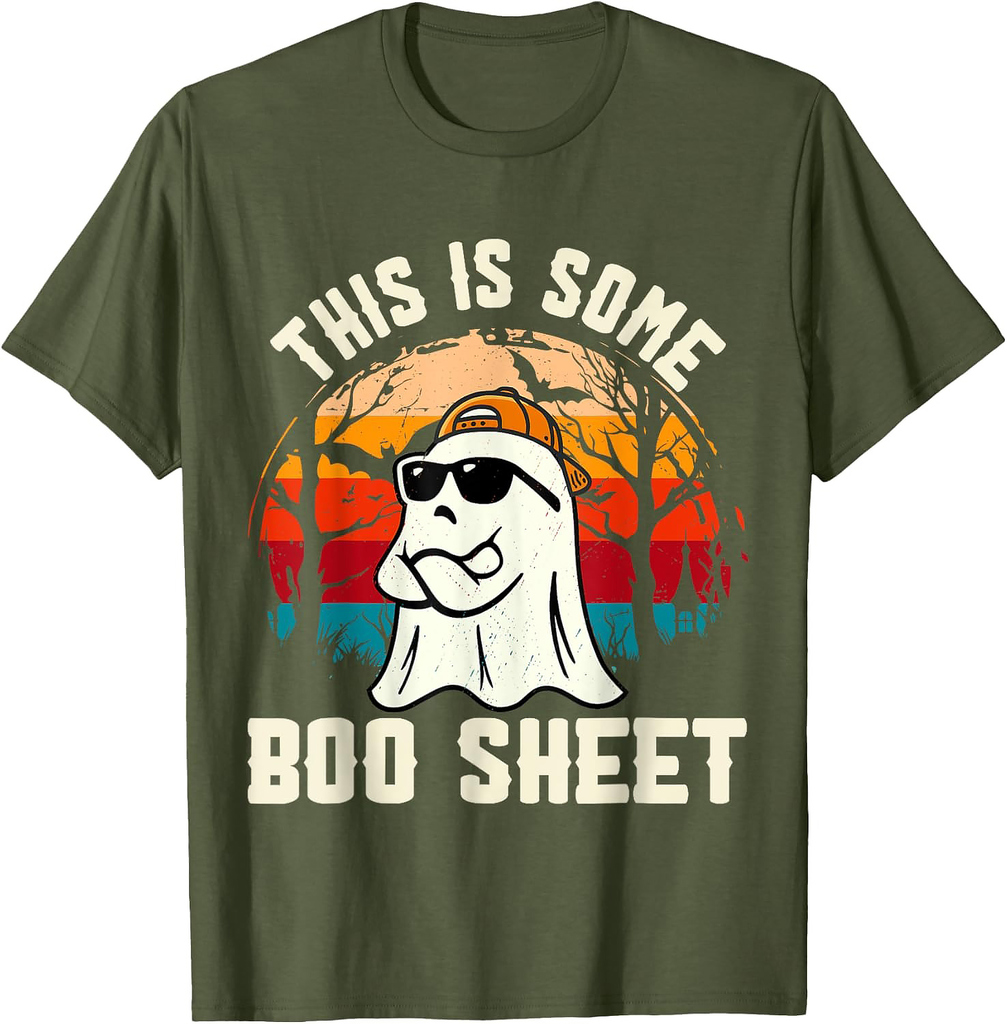 This is Some Boo Sheet Ghost Retro Funny Halloween Men Women T-Shirt