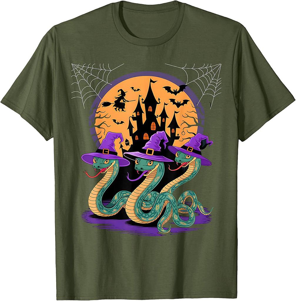Three Halloween Snakes Witchy Costume T-Shirt