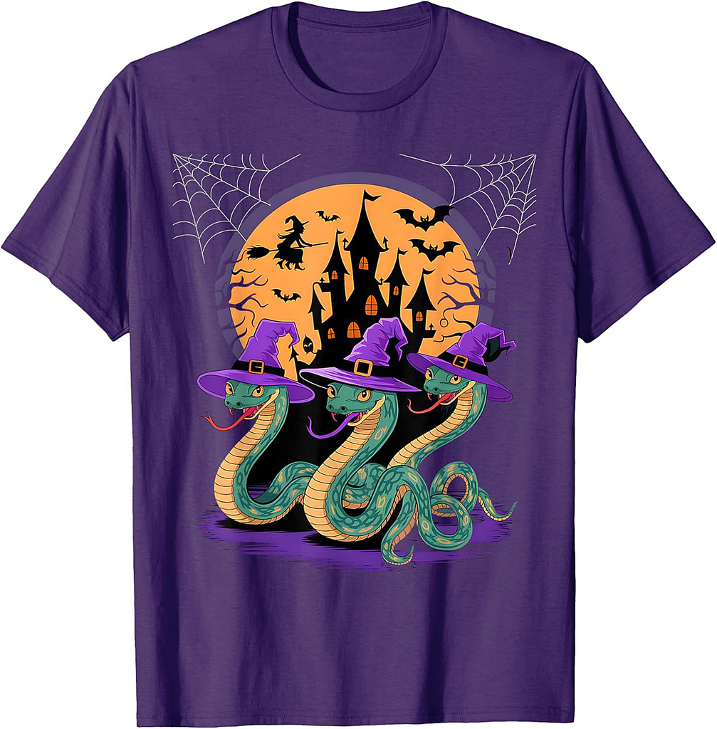 Three Halloween Snakes Witchy Costume T-Shirt