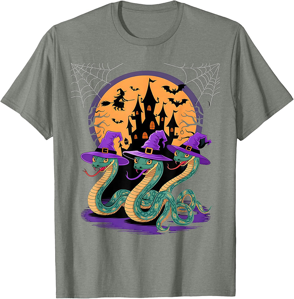 Three Halloween Snakes Witchy Costume T-Shirt
