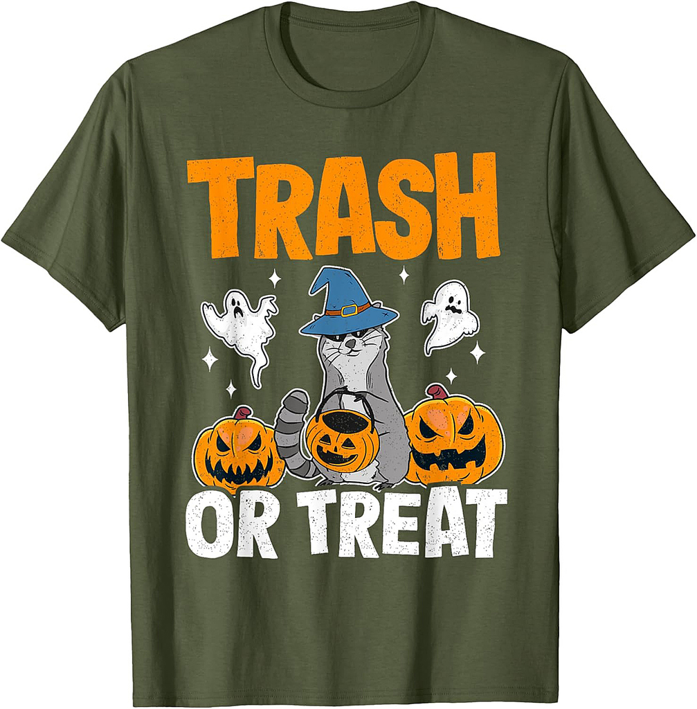 Trash Or Treat Racoon Raccoon Halloween T-Shirt