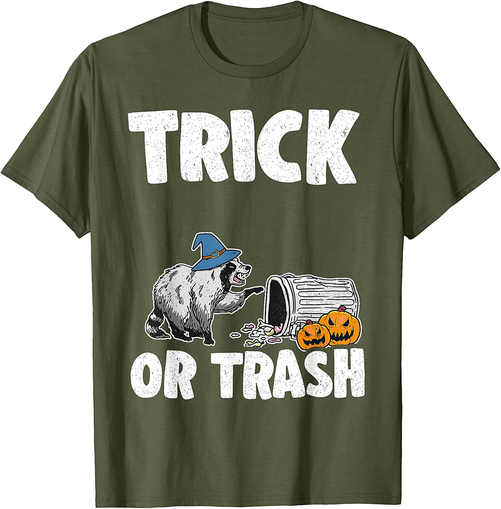 Trick Or Trash Racoon Raccoon Halloween T-Shirt