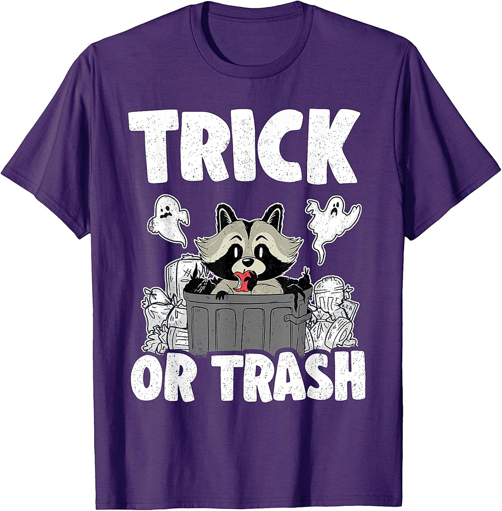 Trick Or Trash Racoon Raccoon Halloween T-Shirt