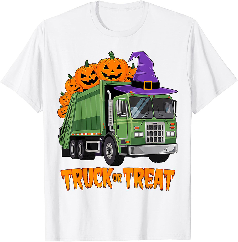 Truck or Treat Garbage Truck Halloween Costume T-Shirt