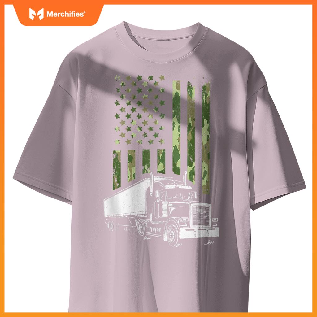 Trucker American Flag Truck Driver T-Shirt