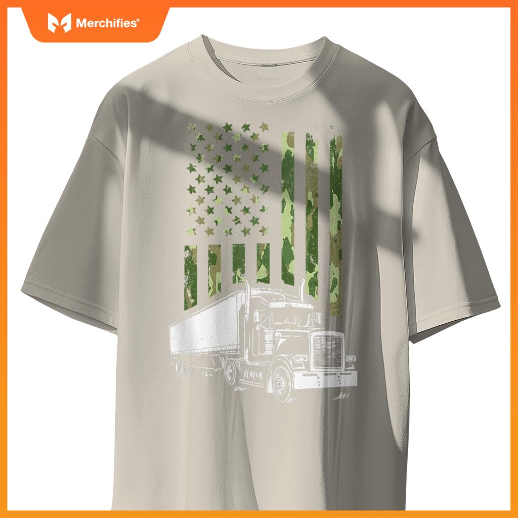 Trucker American Flag Truck Driver T-Shirt