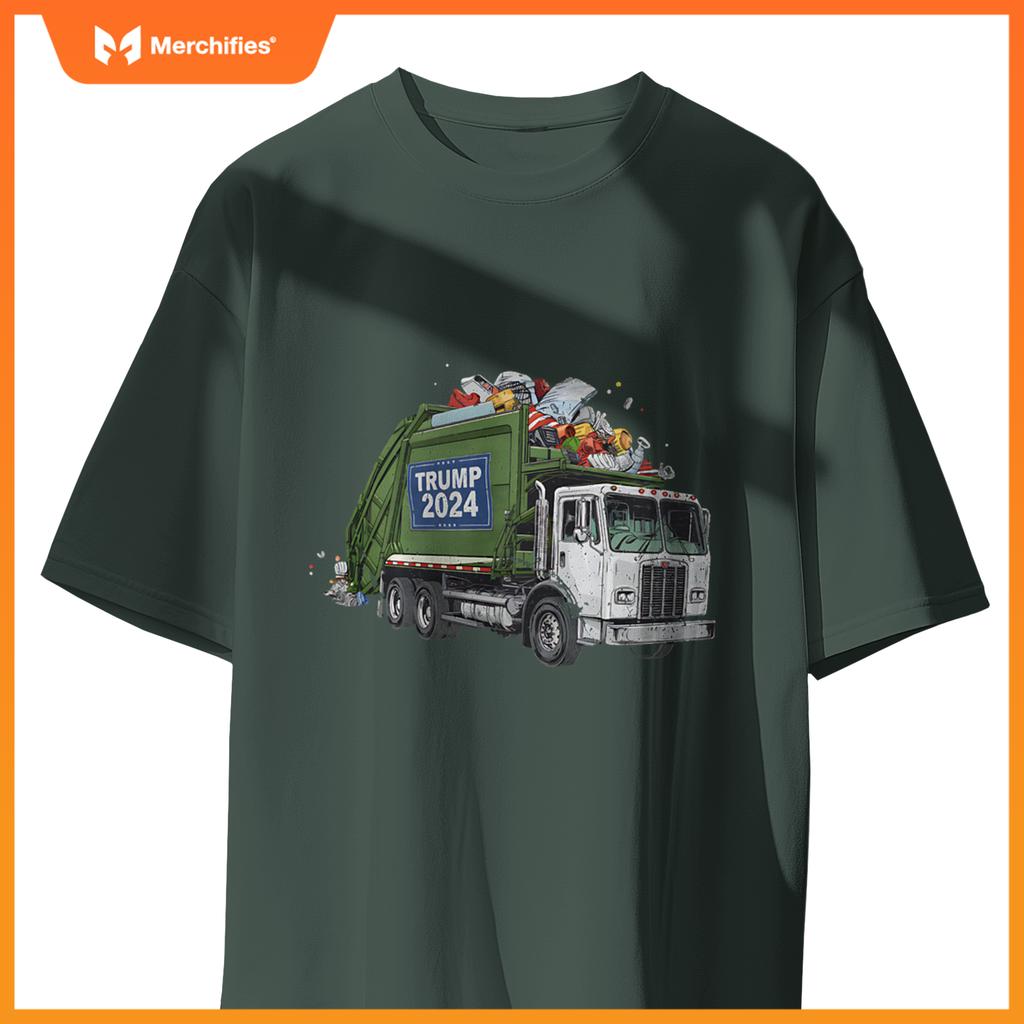 Trump 2024 Garbage Truck Conservative T-Shirt