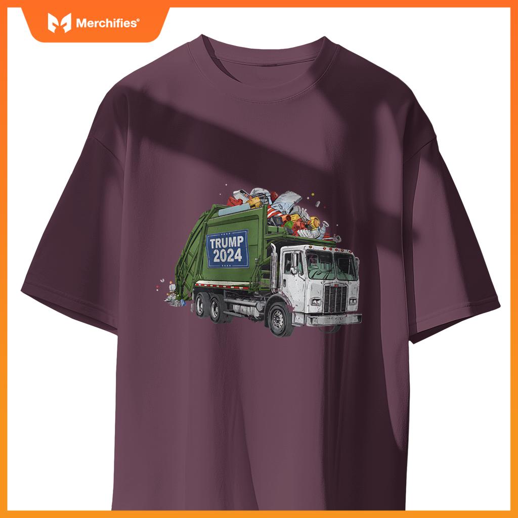 Trump 2024 Garbage Truck Conservative T-Shirt
