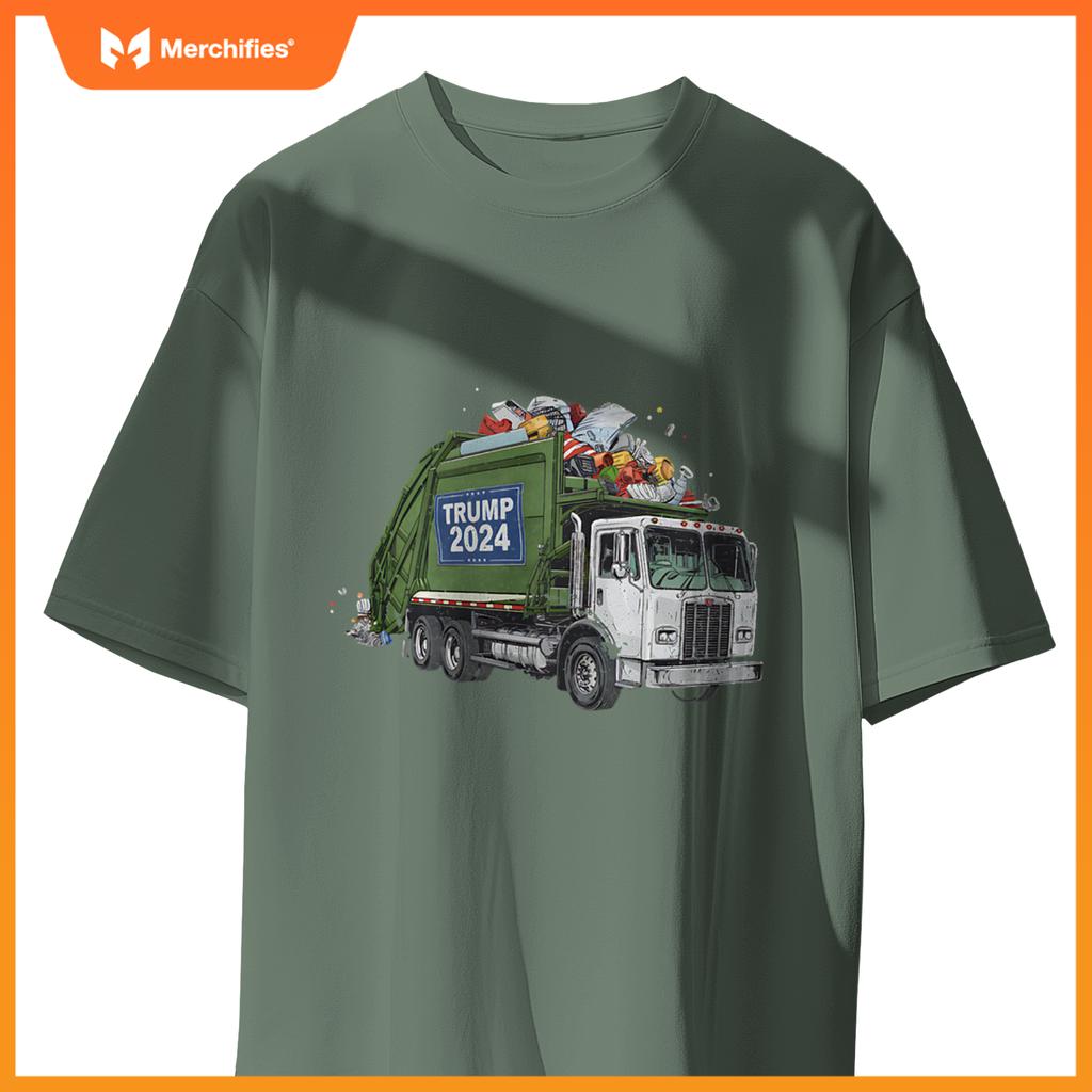 Trump 2024 Garbage Truck Conservative T-Shirt
