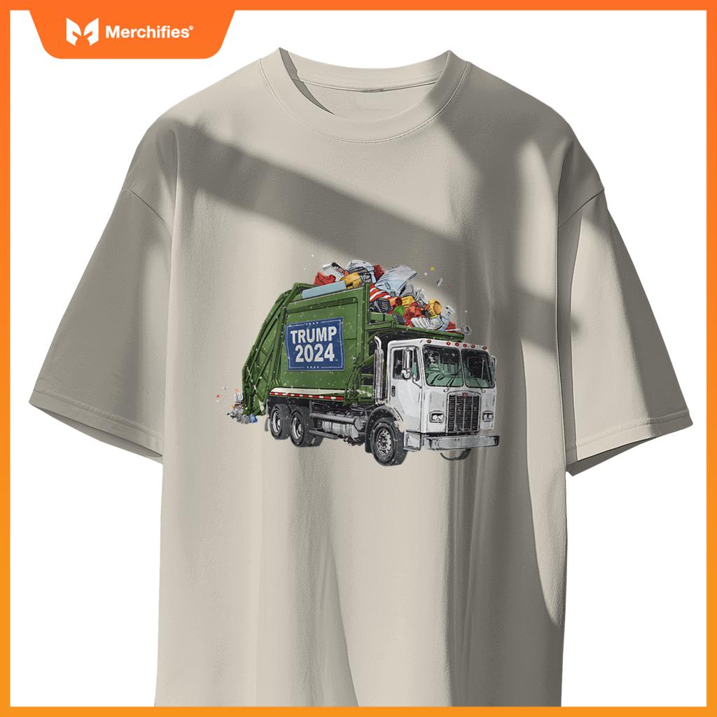 Trump 2024 Garbage Truck Conservative T-Shirt