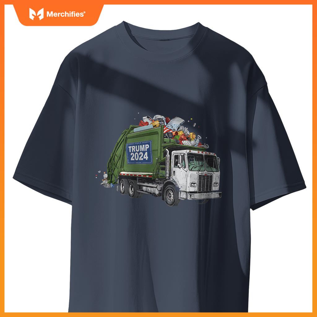 Trump 2024 Garbage Truck Conservative T-Shirt