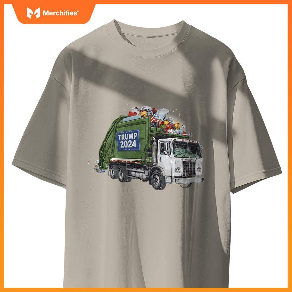 Trump 2024 Garbage Truck Conservative T-Shirt