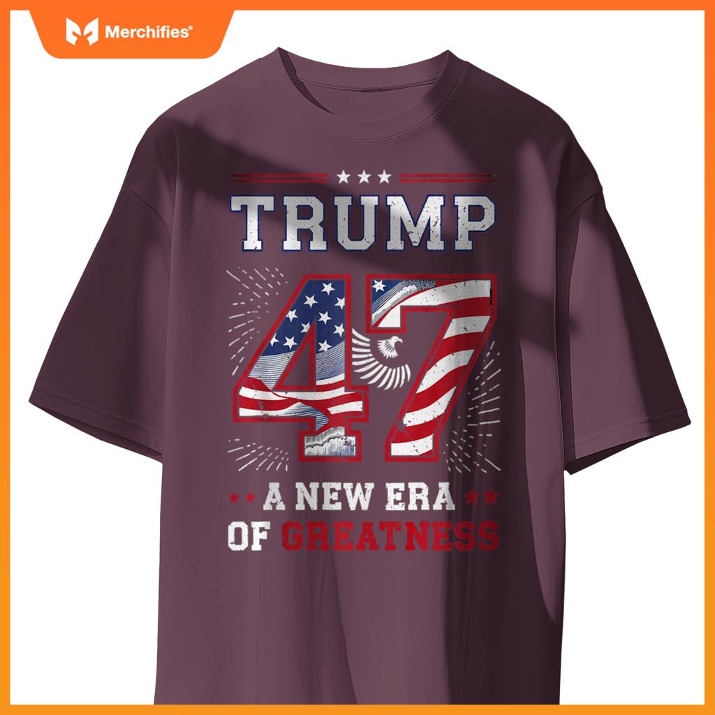 Trump 47 A New Era of Greatness Patriotic T-Shirt