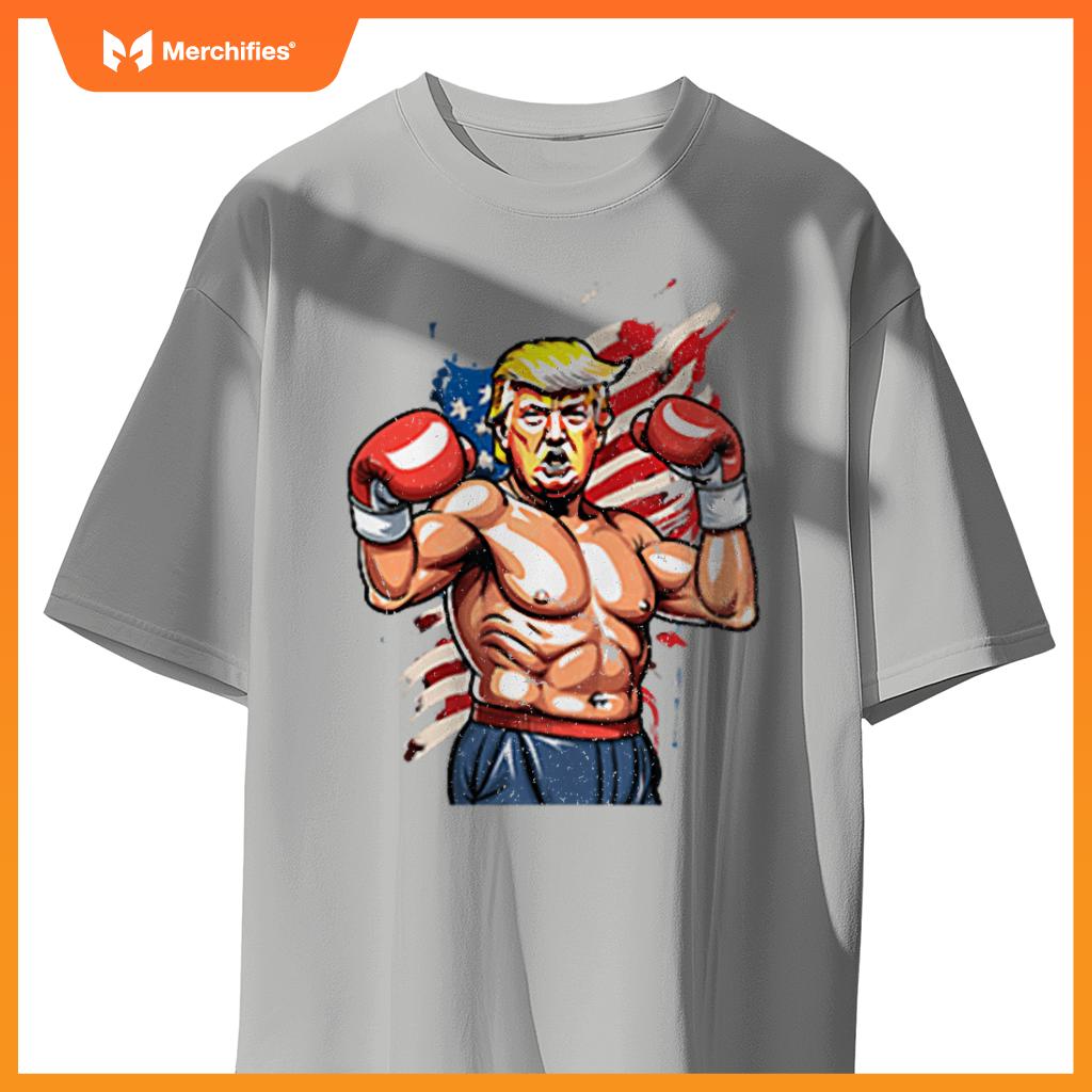 Trump Boxing Champion Patriotic Fighter Minimalist T-Shirt