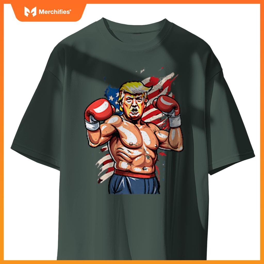 Trump Boxing Champion Patriotic Fighter Minimalist T-Shirt