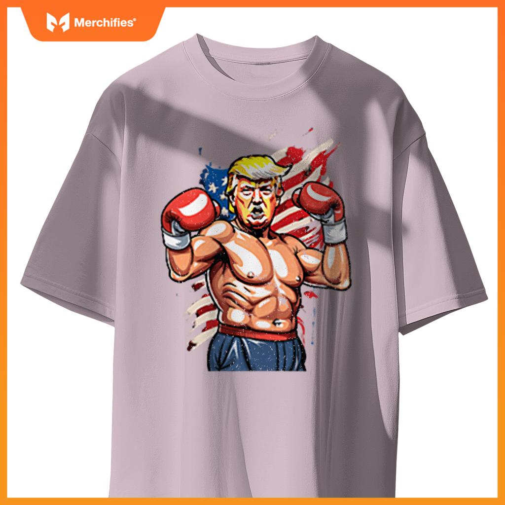 Trump Boxing Champion Patriotic Fighter Minimalist T-Shirt