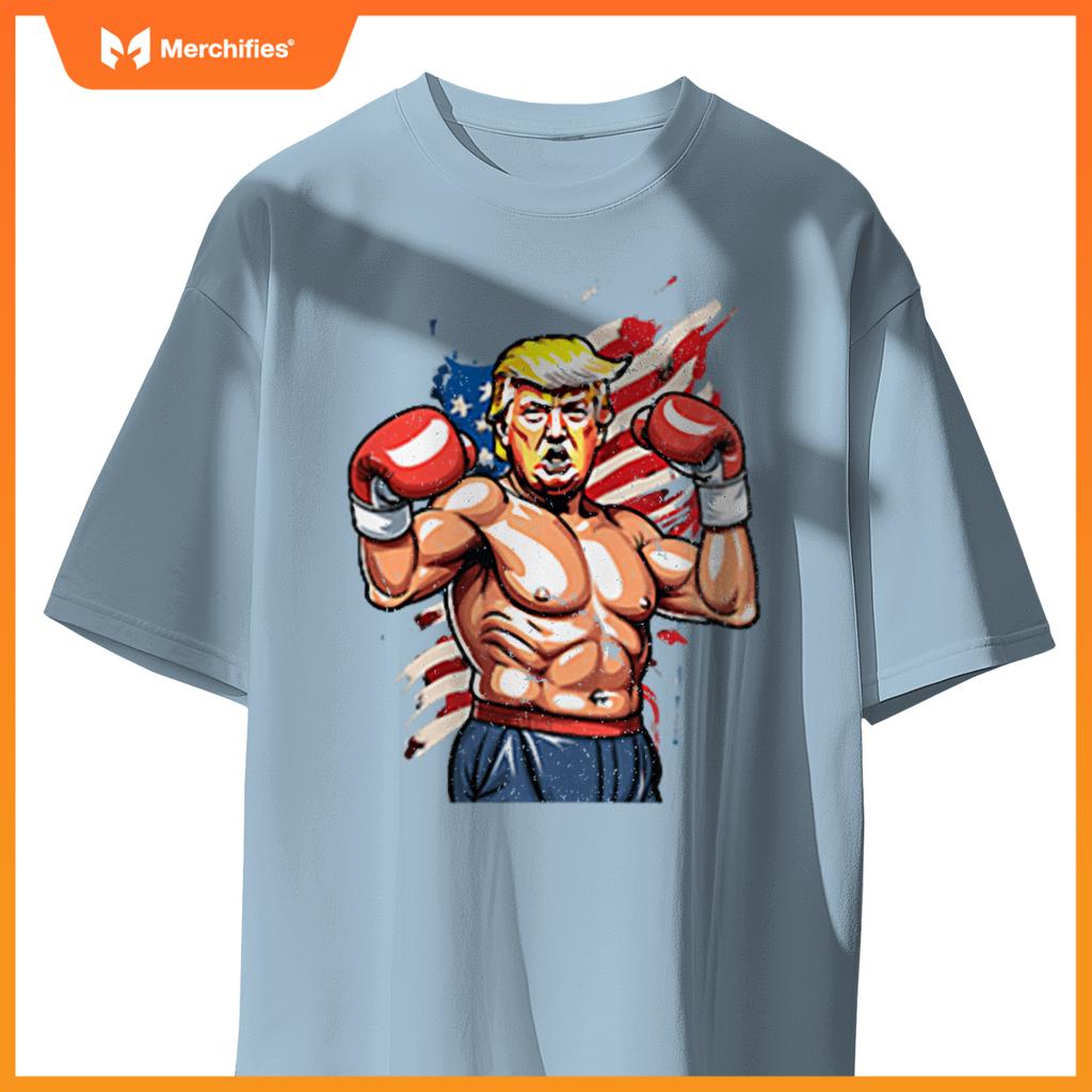 Trump Boxing Champion Patriotic Fighter Minimalist T-Shirt
