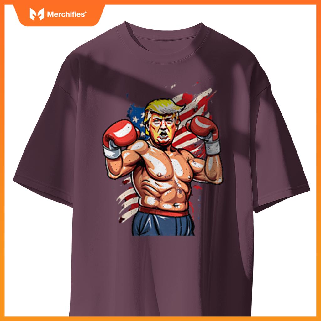 Trump Boxing Champion Patriotic Fighter Minimalist T-Shirt
