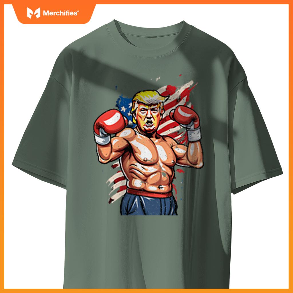 Trump Boxing Champion Patriotic Fighter Minimalist T-Shirt