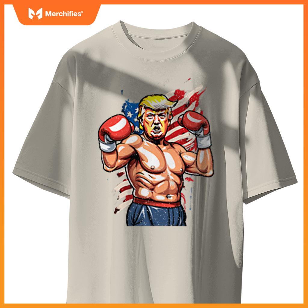Trump Boxing Champion Patriotic Fighter Minimalist T-Shirt