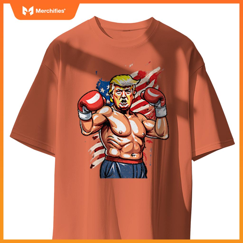 Trump Boxing Champion Patriotic Fighter Minimalist T-Shirt
